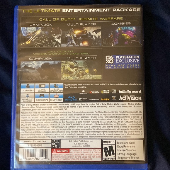 PS4 Call of Duty Infinite Warfare/Modern Warfare - Picture 3 of 3